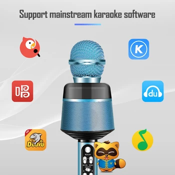 

Portable Karaoke Microphone Bluetooth Microphone Professiona Fashion Speaker Handheld Microfone Player KTV Speaker Home Dropship