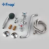 Frap 1set 30cm silver Outlet pipe Bath shower faucet set Zinc Alloy body shower head bathroom tap chrome bathtub faucet F22701-B ► Photo 3/6