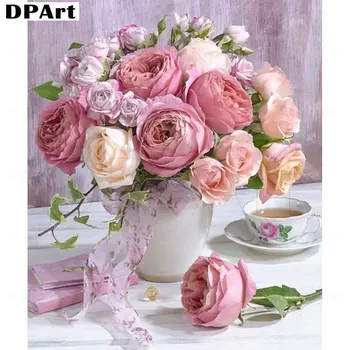 

Daimond Painting 5D Full Square/ Round Peony&Tea Flower Diamond Embroidery Rhinestone Crystal Cross Stitch Mosaic Decor M068