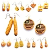 Earring For Women Resin Drop Custom Made Cute Girls Eardrop Funny Bread Baguette Pie Cookies Gift Handmade ► Photo 1/6