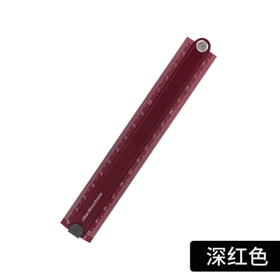 drak red 1 шт. японский KOKUYO WSG-CLUW30 15 см-30 см складной простая линейка узнать писчая, для рисования Поставки канцелярских принадлежностей - Цвет: drak red