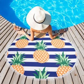 

Round beach towel Ethel "Pineapples", diameter 150 cm, polyester 100%
