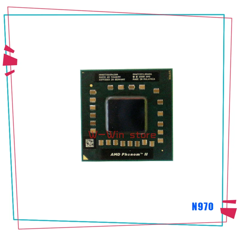 

AMD Phenom II Quad-Core Mobile N970 2.2 GHz Quad-Core Quad-Thread CPU Processor HMN970DCR42GM Socket S1