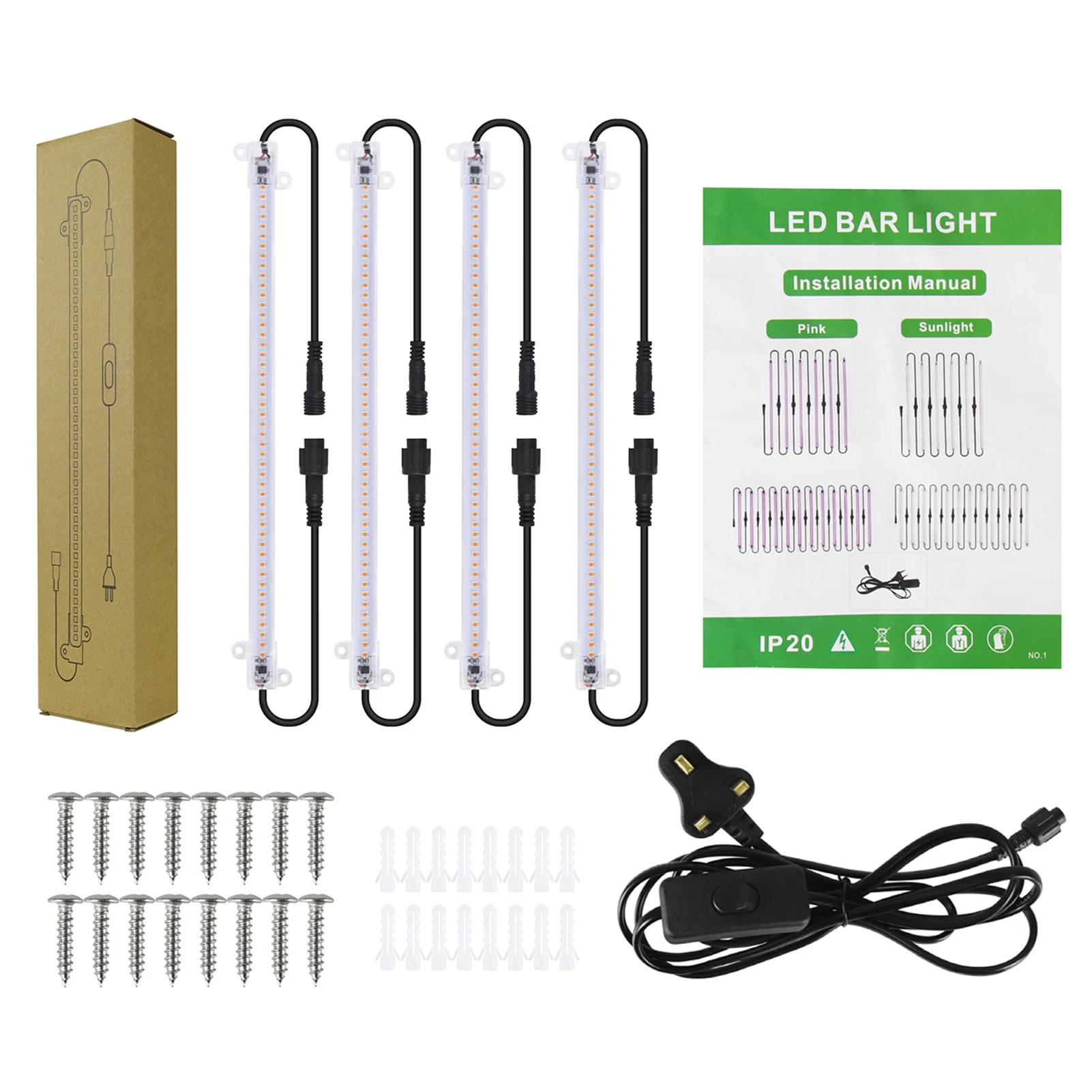 Plant Lights Growth Lamps Indoor Full Spectrum Led Grow Light Strip Connect In SeriesMax 12 LED Plant Lamp For Gardening Succul