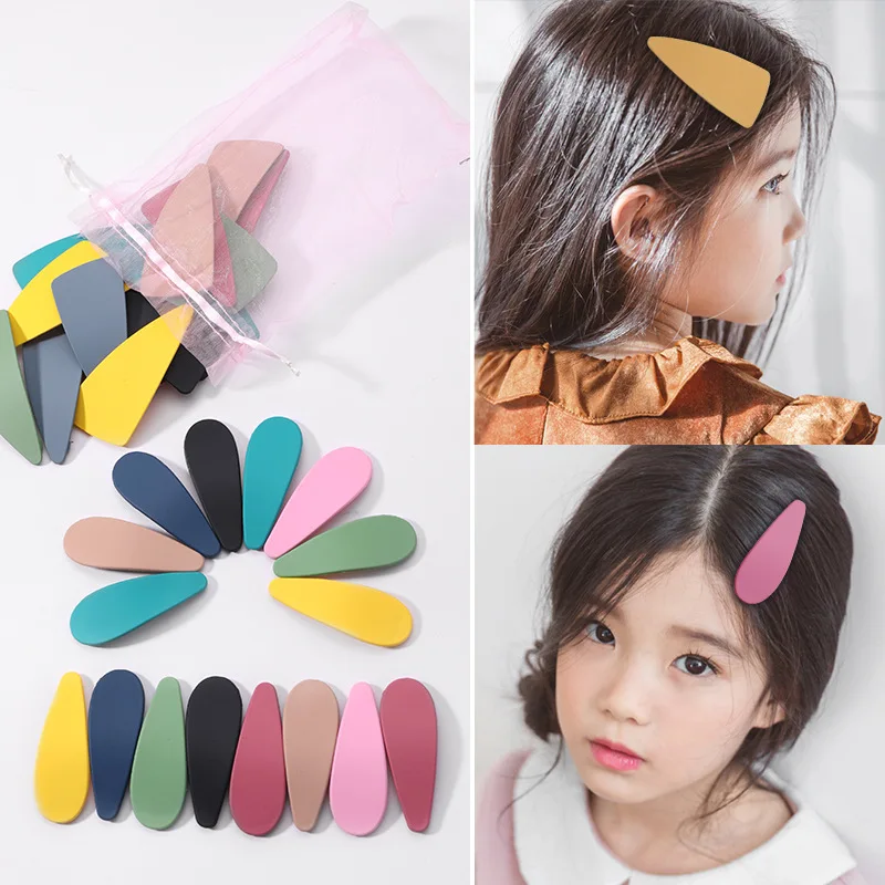 

16Pcs/Bag Cute Hair Clip for Girls Waterdrop Candy Color Hairpins Children Kids BB Clip Barrettes Ins Fashion Hair Accessories
