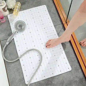 

Grid Design PVC Non-slip Bath Mat Bathroom Multi Suction Cups Soft Drain Mat Safety Anti-slip Bathroom Supplies