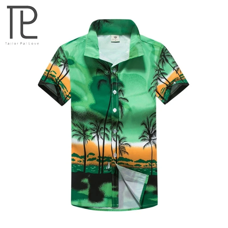 Tailor Pal Love Mens Casual Printed Shirt Men Short Sleeve Beach Shirts Suitable for swimming wading water sports