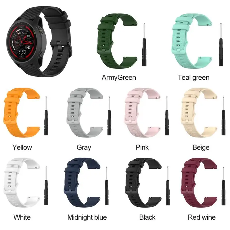 

TPU 22MM Wrist Strap For Garmin Forerunner745 Small Plaid Quick Replaceable Strap 22MM Sport Wristband