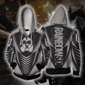 

Game Tom Clancy's Rainbow Six Siege Costume Rainbow Six Hoodies Jackets Cosplay 3D Printing Hoodies Sweatshirts men women coat