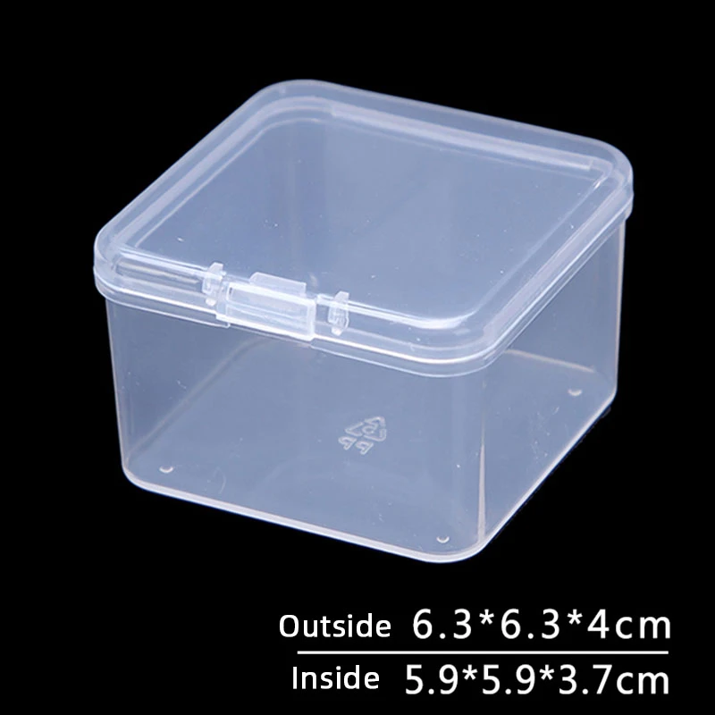 Caja cuadrada de plástico PP de 6cm, de almacenamiento de muestras de herramientas de hardware, 1 ud.|Almacenamiento de hogar y oficina| - AliExpress