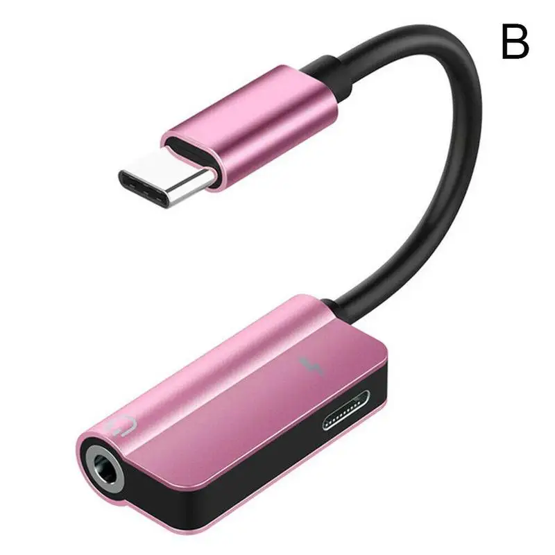 2 в 1 usb type-C аудио адаптер для зарядки type C Мужской Женский Разъем для наушников Pro конвертер P20 для huawei Зарядка 3,5 мм до w X4O9
