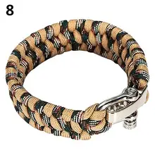 Прочный регулируемый браслет из нержавеющей стали, браслет для выживания, подарки, инструмент для кемпинга и пеших прогулок