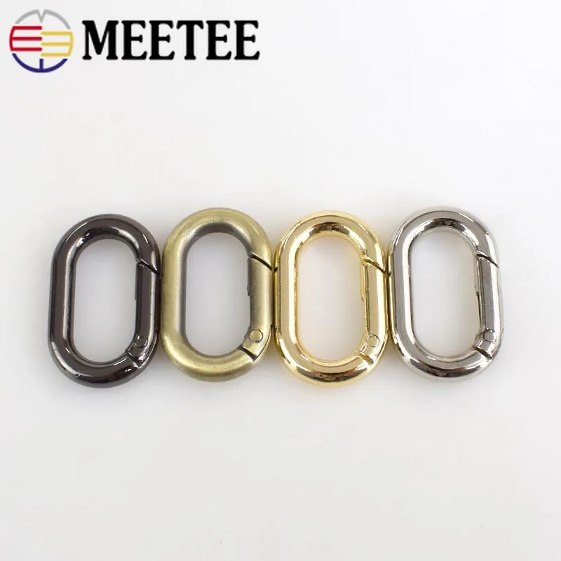 

10Pcs 25mm Spring O Rings Metal Buckles For Bag Strap Clip Buckle Dog Collar Keychain Handbag Handle Connector DIY Accessories