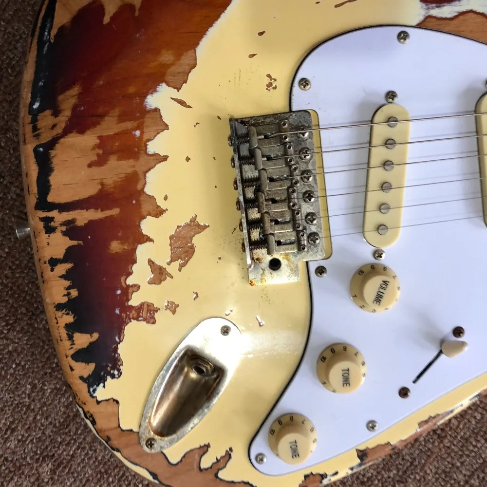 Электрогитара в новом стиле. Ручной работы 6 stings guitarra. Высокое качество пикапы кленовые Релики Гриф. Реальные фотографии