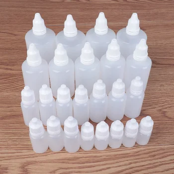 

100pcs 10ml Soft LDPE Plastic Empty Squeeze Eye Juice E-Liquid Dropper Bottles with100 bottles of 20 funnels Wholesale