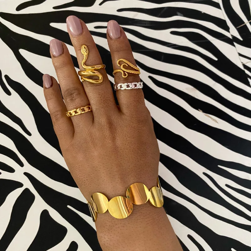 Vintage Octopus Tentacle Open Ring For Women Gold Color Stainless Steel Ring Summer Party Jewelry Gift finger rings fashion rings fashion ring stainless steel rings metal rings gold rings