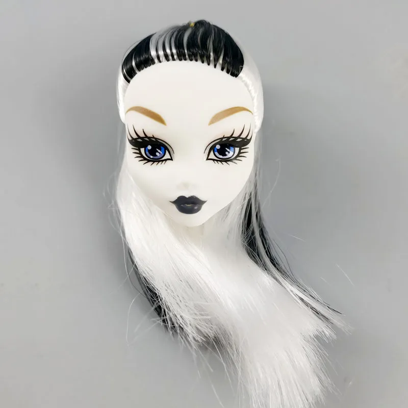 Белая голова куклы с реальной реальностью для Monster High пластиковая макияжа