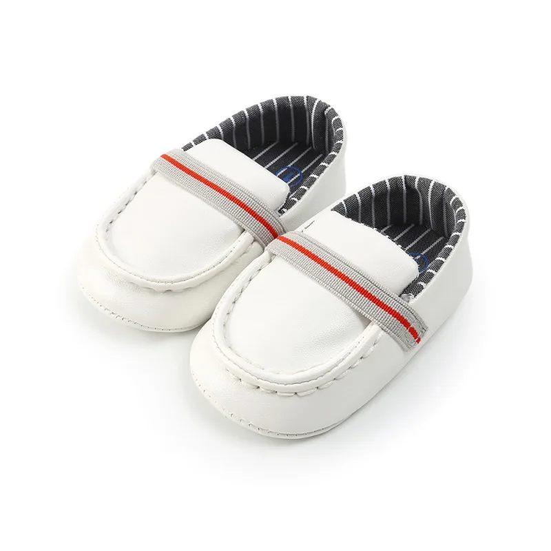 Для маленьких мальчиков ShoesToddler для ползунов, новорожденных детская обувь с бантиком Bean для маленьких мальчиков обувь для девочек из искусственной кожи первые ходоки Y13 - Цвет: W