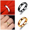 RLOPAY 2022 Fashion Simple Wedding Rings for Women 4mm Custom Engrave Lover Couple Stainless Steel  Charm Jewelry Gift ► Photo 2/6