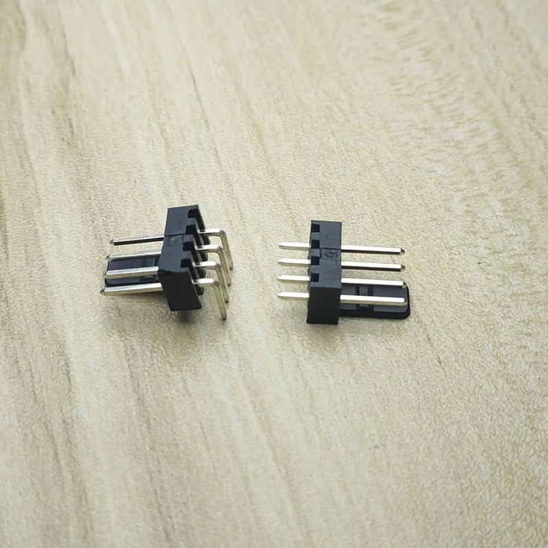 50 шт/1 лот черный маленький 3 + 1PIN 4P женский прямые/изогнутая игла Разъем для PC