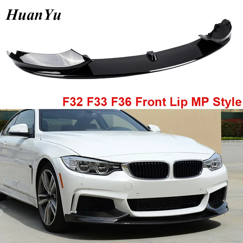 

F32 F33 F36 M Sport Front Lip with Splitter for BMW 4 Series Coupe Convertible Sedan MP Style Front Bumper Flaps ABS 2014+