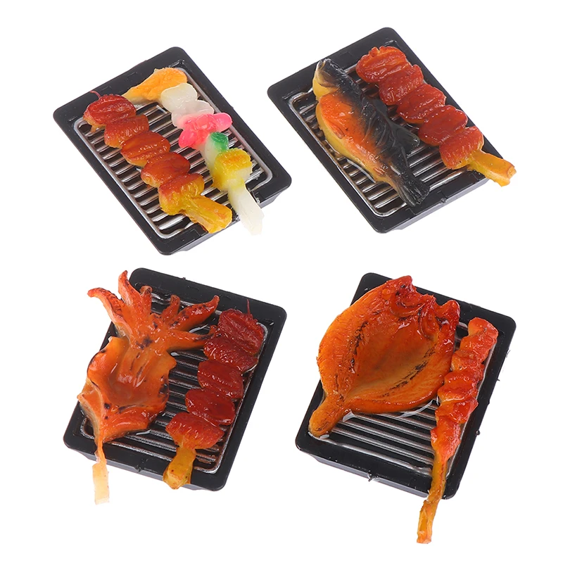 

1Pc 1/6 Scale Dollhouse Miniature Simulation Barbecue BBQ Food Toy Pretend Play food Kitchen Accessories Toys
