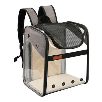 

Innovative Traveler Backpack Pet Carriers for Cat and Small Dogs Transparent Mesh Breathable Backpack S55