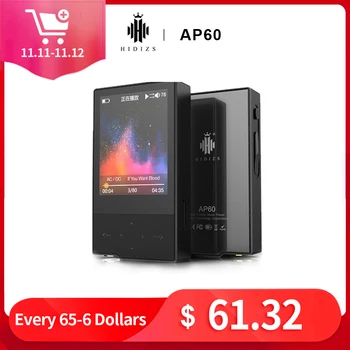 

Hidizs AP60 II HiFi Potable Bluetooth 4.0 Apt-x DSD USB DAC FLAC AAC APE MP3 Music Player AKM4452VN MAX97220A AP60II AP60 II