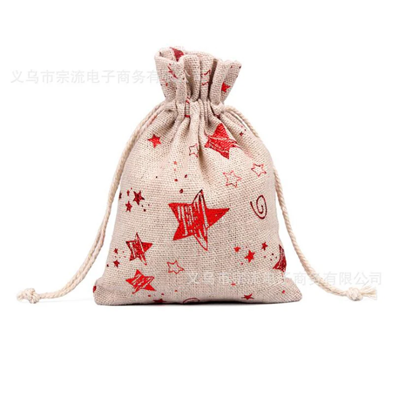 Большой красный колокольчик, сумка на шнурке, модные женские сумки с принтом, маленькие мужские повседневные сумки, унисекс, женские хлопковые Сумки на шнурке, новинка, SDD-SJ-DZ - Цвет: Red Star Moon