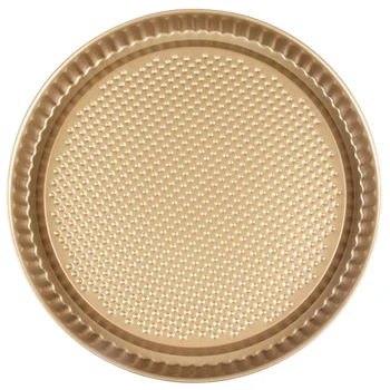 

10.5-Inch Pizza Plate Non-Stick Carbon Steel Pizza Deep Baking Pan Baking Mold Home Baking Tray Striped Pizza Tray