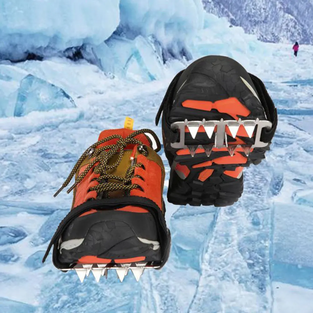 Для мужчин и женщин кошки на открытом воздухе лед снег Рыбалка Нескользящие универсальные зажимы для обуви взрослых детей тяги скалолазание шипы зима
