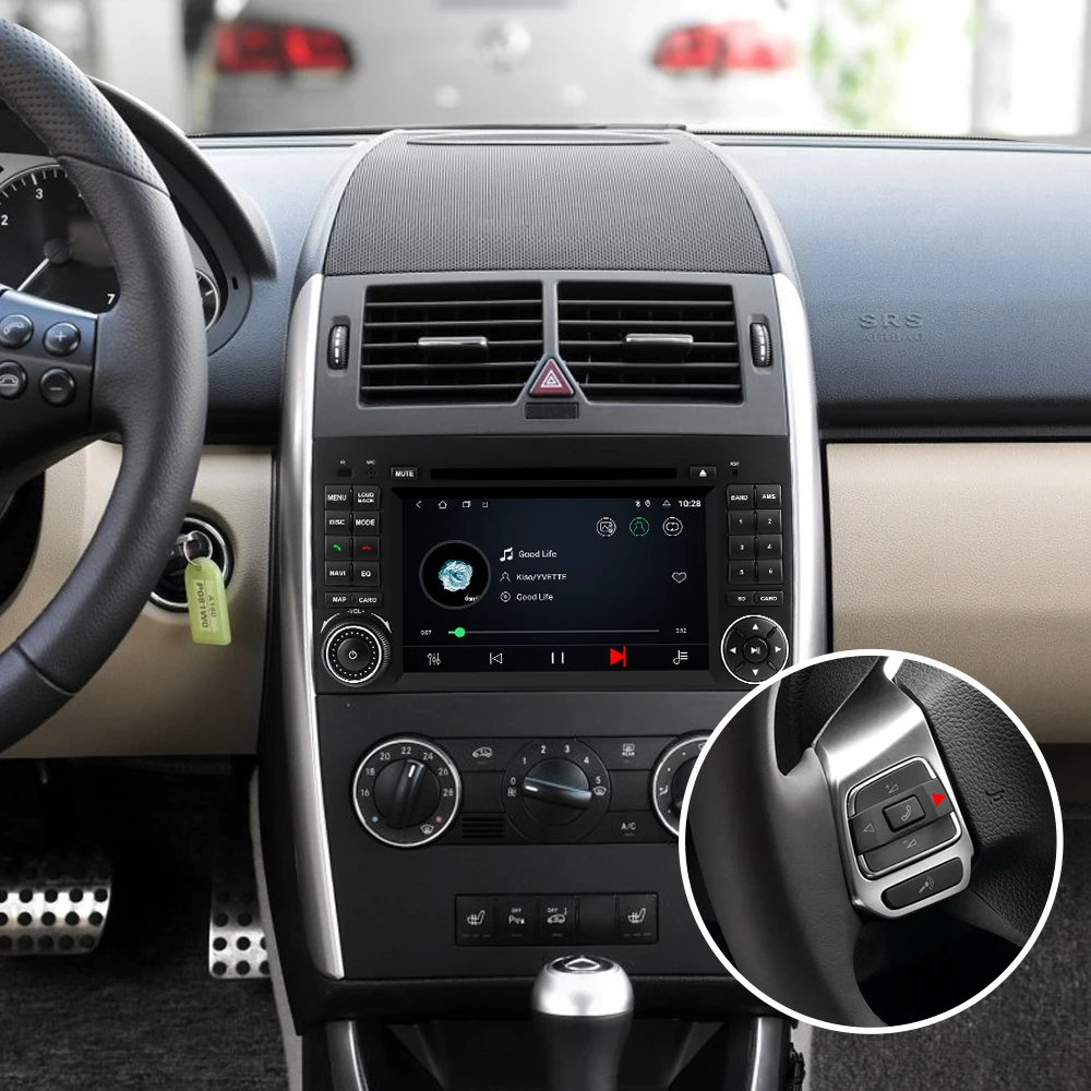 Isudar 2 Din автомагнитола Android 9 для Mercedes/Benz/Sprinter/B200/b-класс/W245/B170 автомобильный мультимидийный навигатор DVD Восьмиядерный rom 32G DSP