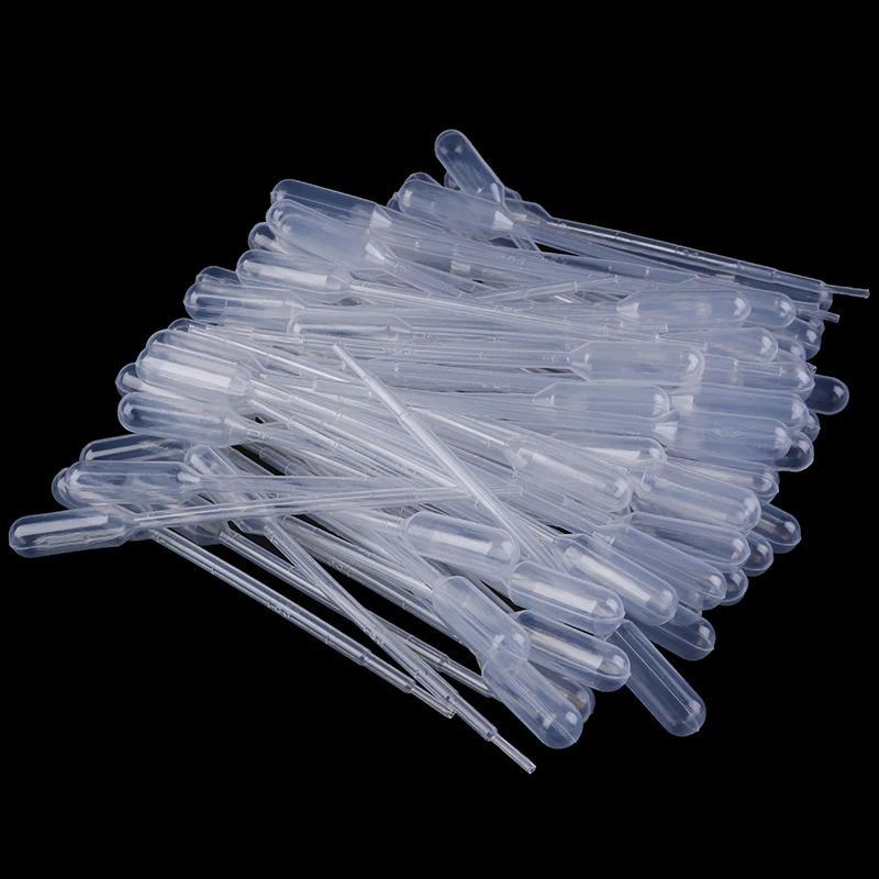 100pcs 1ml Plastic Pasteur Pipette Transfer Dropper Polyethylene | Дом и сад