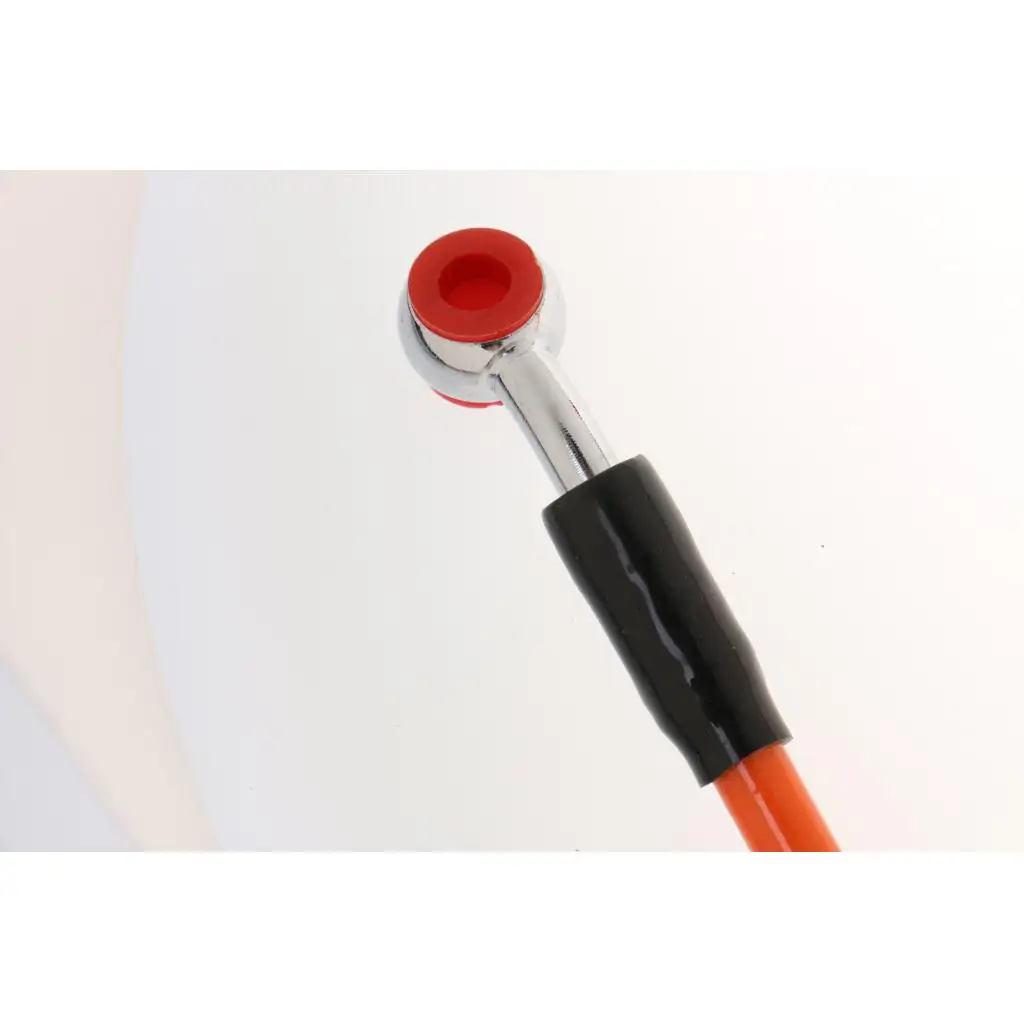 90cm Motorcycle ATV Scooter Stainless Steel Oil Line Front Brake Hose Orange