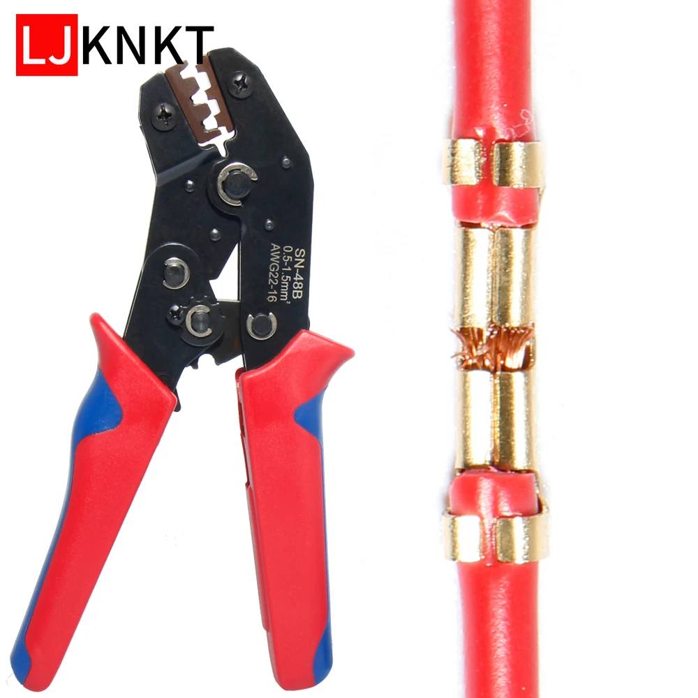 

SN-48B U shaped terminal inserts connector small teeth universal spring plug wire crimping hand tool quick connection crimped