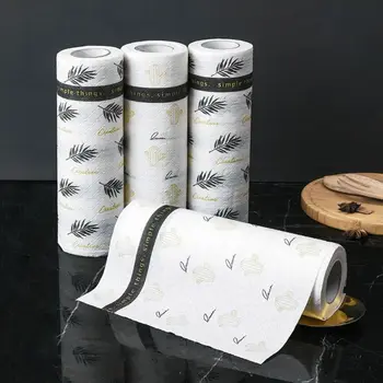 

Disposable Kitchen Toilet Paper Towel Dish Cleaning Wood Pulp Cloth Roll Tissue Oil Absorbent Napkin Home Bathroom