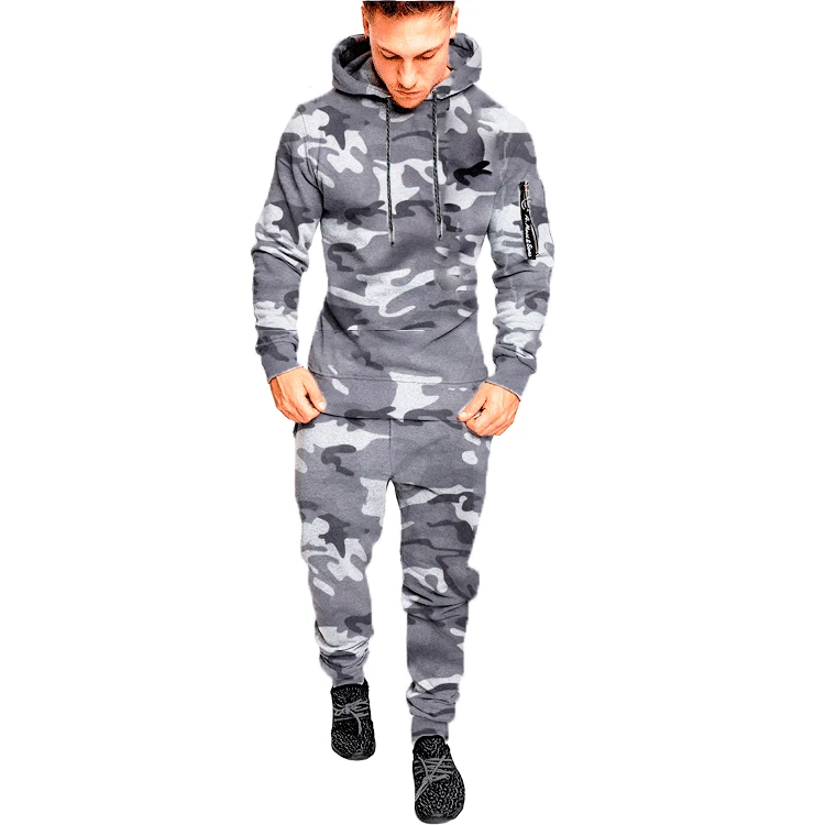 Mens New Sets Camouflage Autumn Running Casual Jogger Tracksuit Men Sweatshirt Sports Set Gym Zipper Slim Fit Male Sport Suit 13