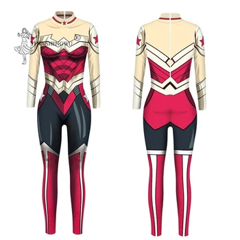

Adult 3D Wonder Woman Cosplay Costume Superhero Adult Justice League Jumpsuit Performance Girls Halloween Zentai Print Bodysuits