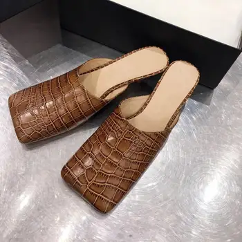 

Shoes Women Outdoor Female Indoor Shoes Genuine Cow Leather High Heel Fashion Outdoor Female Slippers Women Sandals Femmes