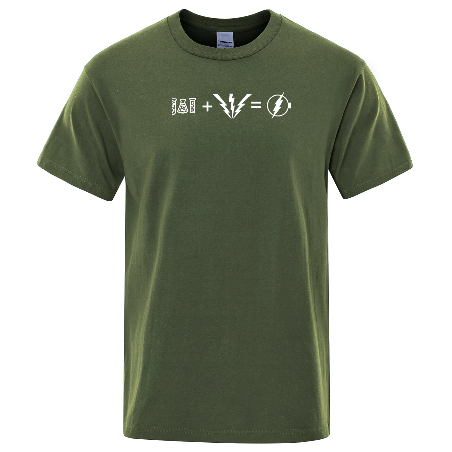 Модная мужская футболка Sheldon cooper в том же стиле, мужские футболки, футболки с забавным принтом, хлопковая футболка,, летние топы The flash - Цвет: army green 5