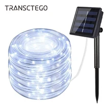 Рождественский солнечный светильник s наружный светодиодный светильник на солнечной батарее струнный светильник s на батарейках вечерние Сказочный светильник для украшения сада Водонепроницаемый