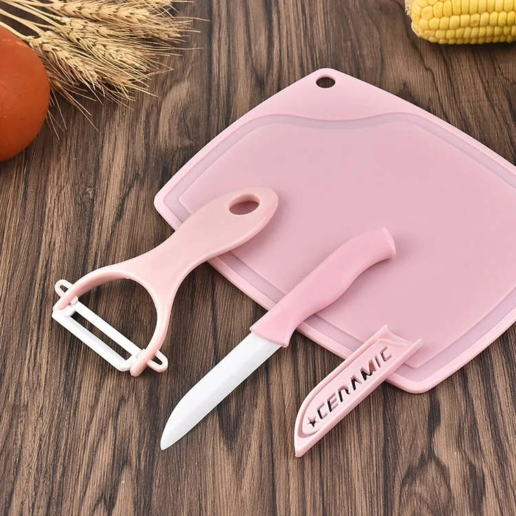 Ceramic Fruit Knife Set Ceramic Knife Slicer 3 Piece Set Kitchen Gift Chopper Set