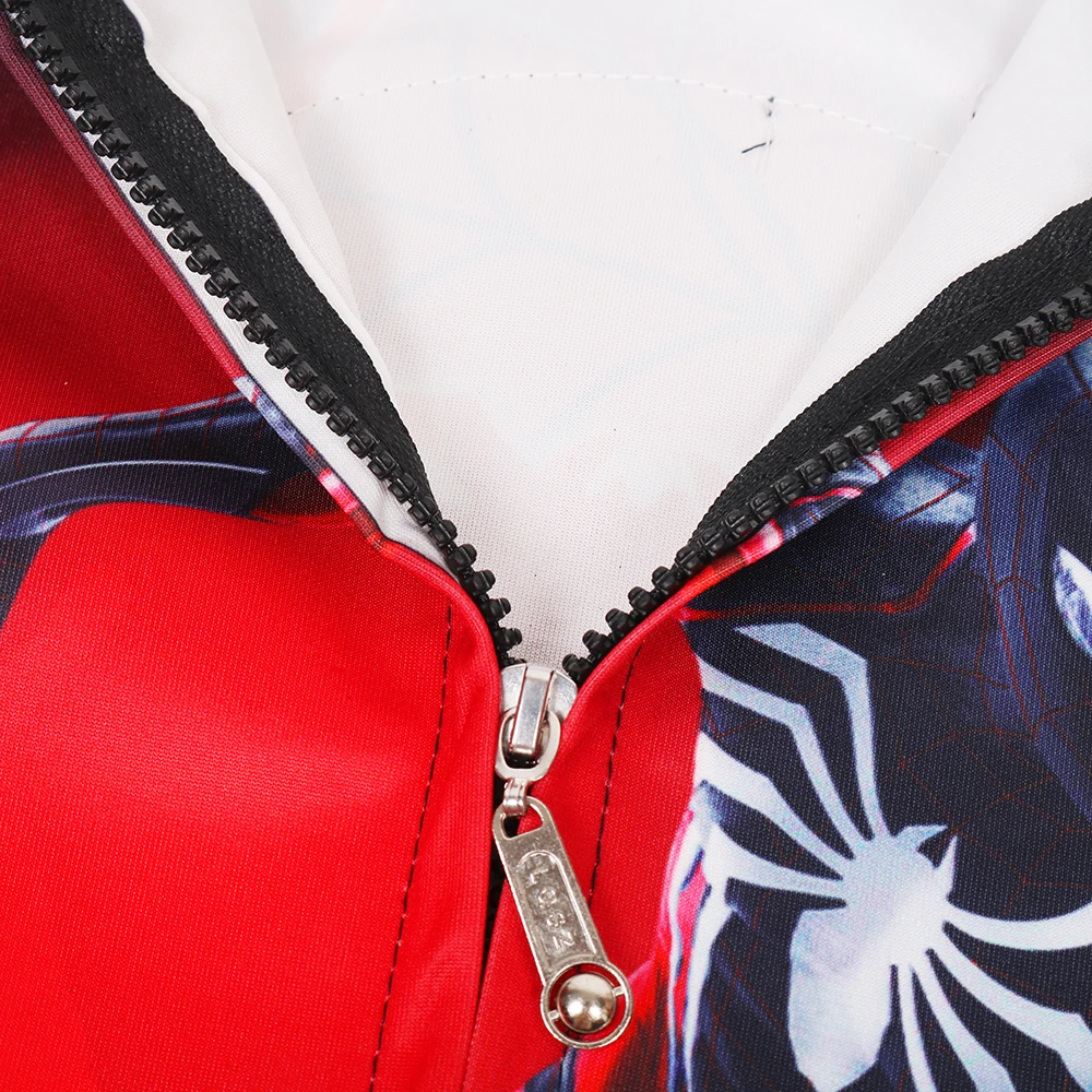 Толстовки с капюшоном для мальчиков Детский костюм Человека-паука толстовка с капюшоном на молнии с изображением стиха-паука куртка на молнии Одежда с супергероями для мальчиков 3798