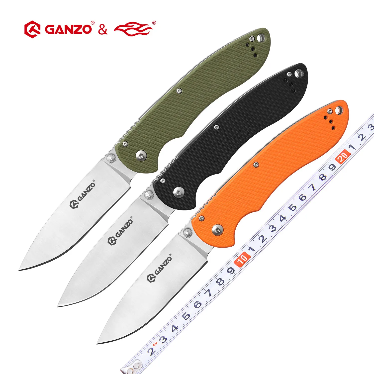 Ganzo G740 Firebird F740 58 60HRC 440C Blade G10 Handle Folding Knife