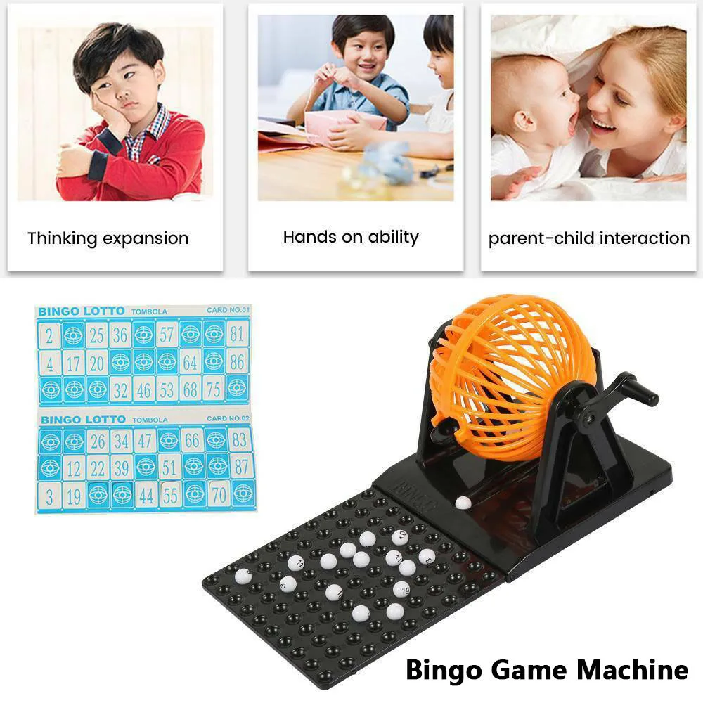 1PC Traditional Bingo Game Family Revolving Ball Dispenser Balls Machine S3V1 