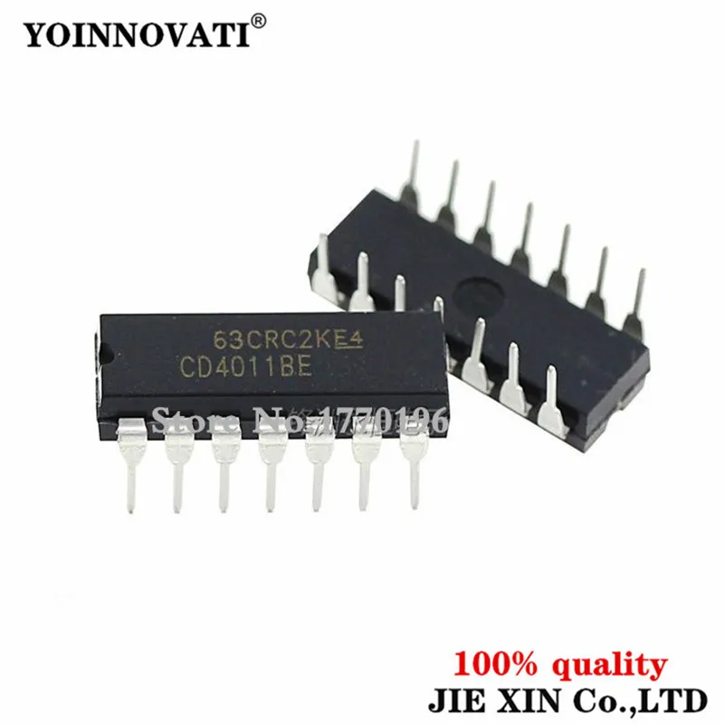 20 шт. CD4011 4011 QUAD 2-вход NAND GATE IC (CD4011BE) лучшее качество | Электронные компоненты и