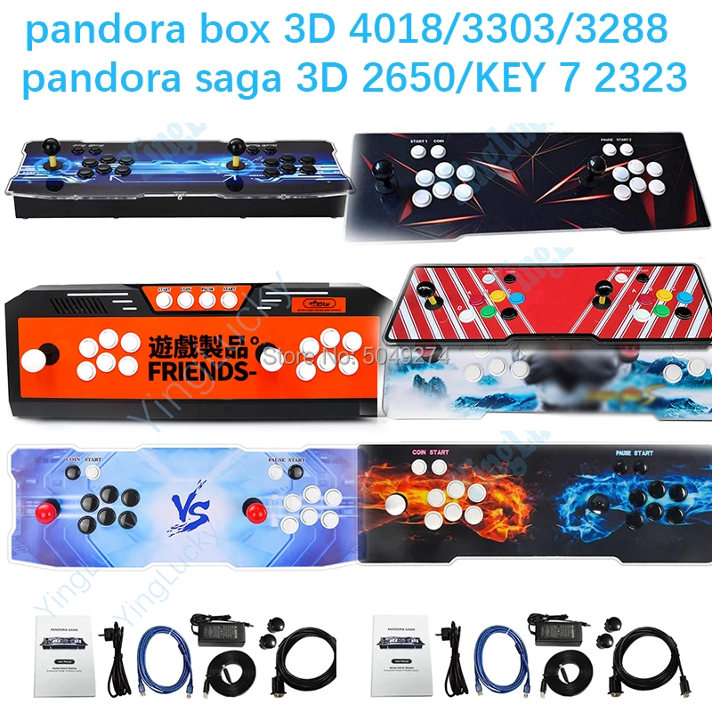 Новая коробка pandora box 3D saga key 7 встроенные игровые платы 4018/4188/3333/DX 3000 с Wi Fi|Игры