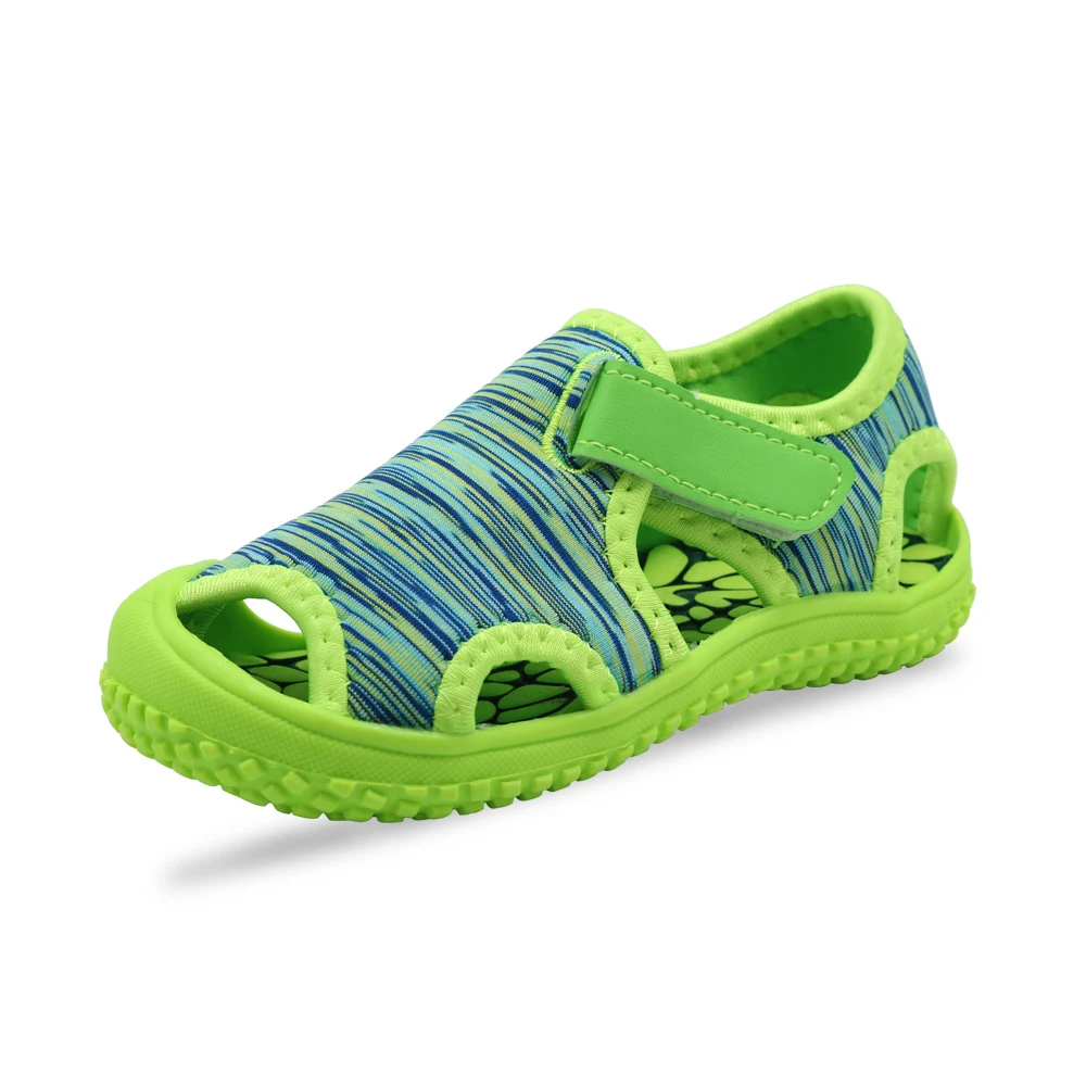 Apakowa Kids Boys Girls Sandals Hook & Loop Adjustable Breathable Sandals Summer Beach for Toddler Shoes Outdoor Walking Shoes