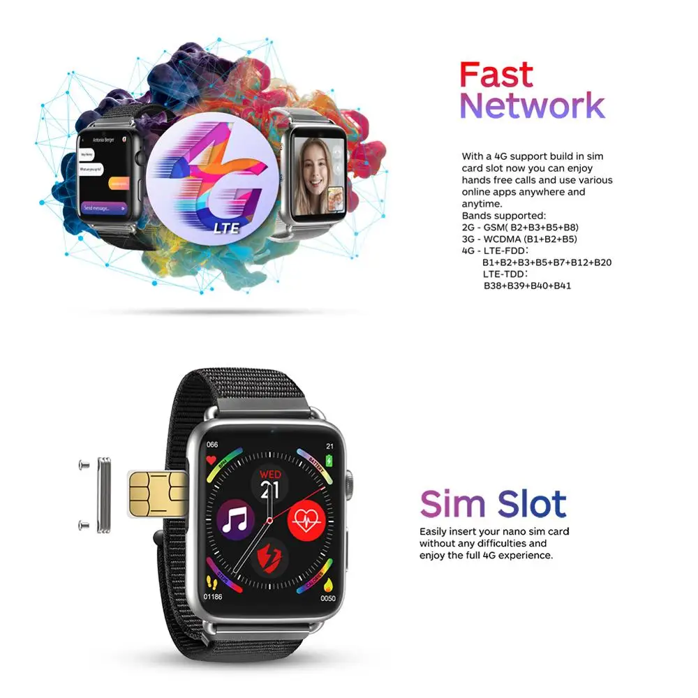 LEMFO LEM10 4G умные часы Android 7 1 3 Гб ОЗУ 32 ПЗУ 88 дюйма большой экран LTE Sim камера GPS Wi Fi