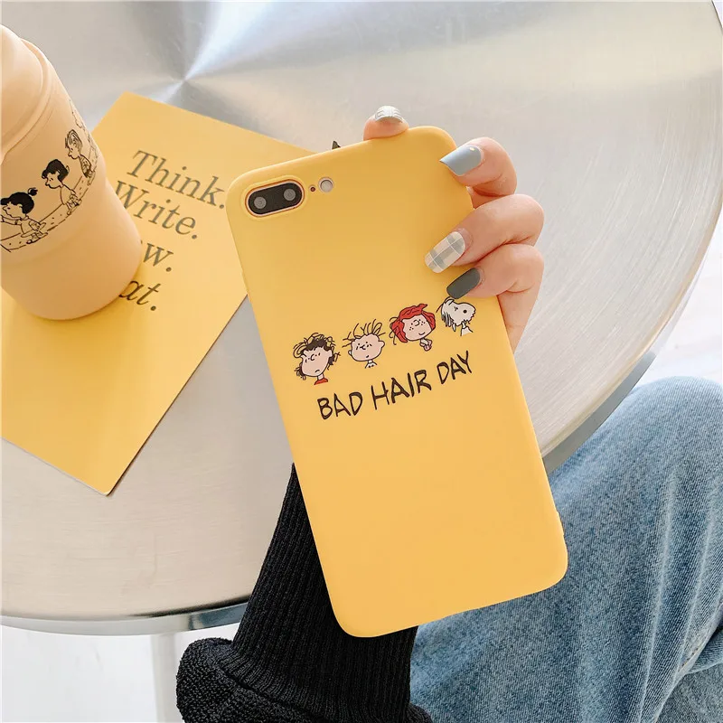 

For Samsung S7 edge S8 S9 S10 Plus Note8 Note9 Lovely Cartoon Snoopy Cell Phone Fitted Case Soft&Thin TPU Silicone Protector